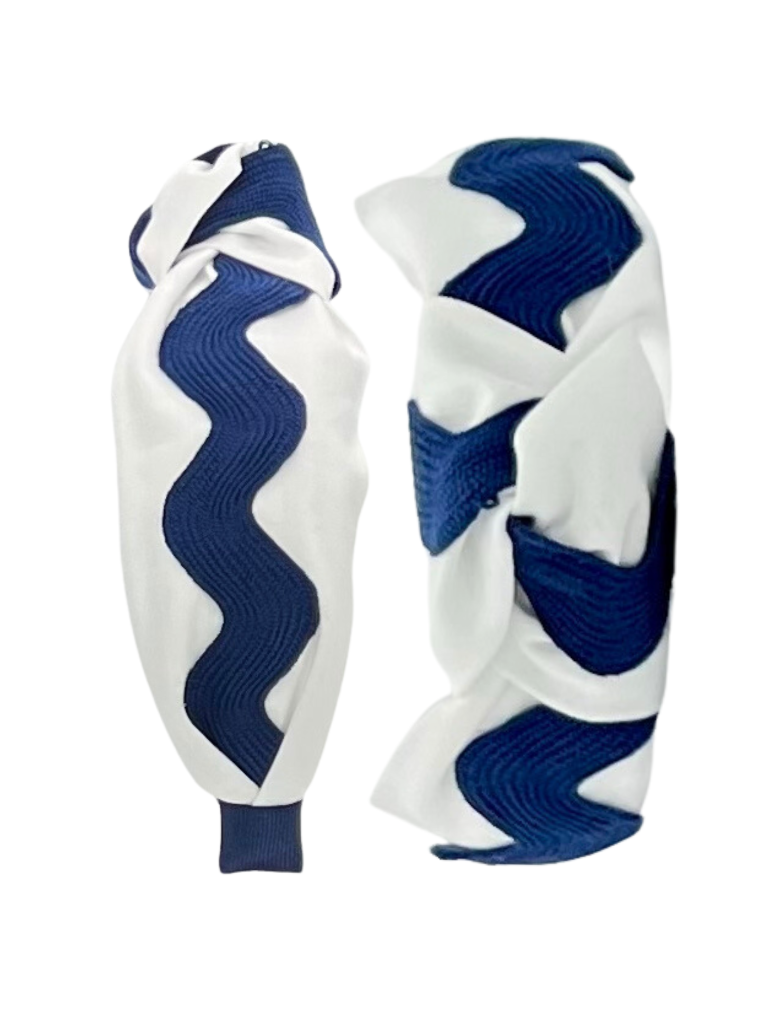 Navy Ric Rac on White