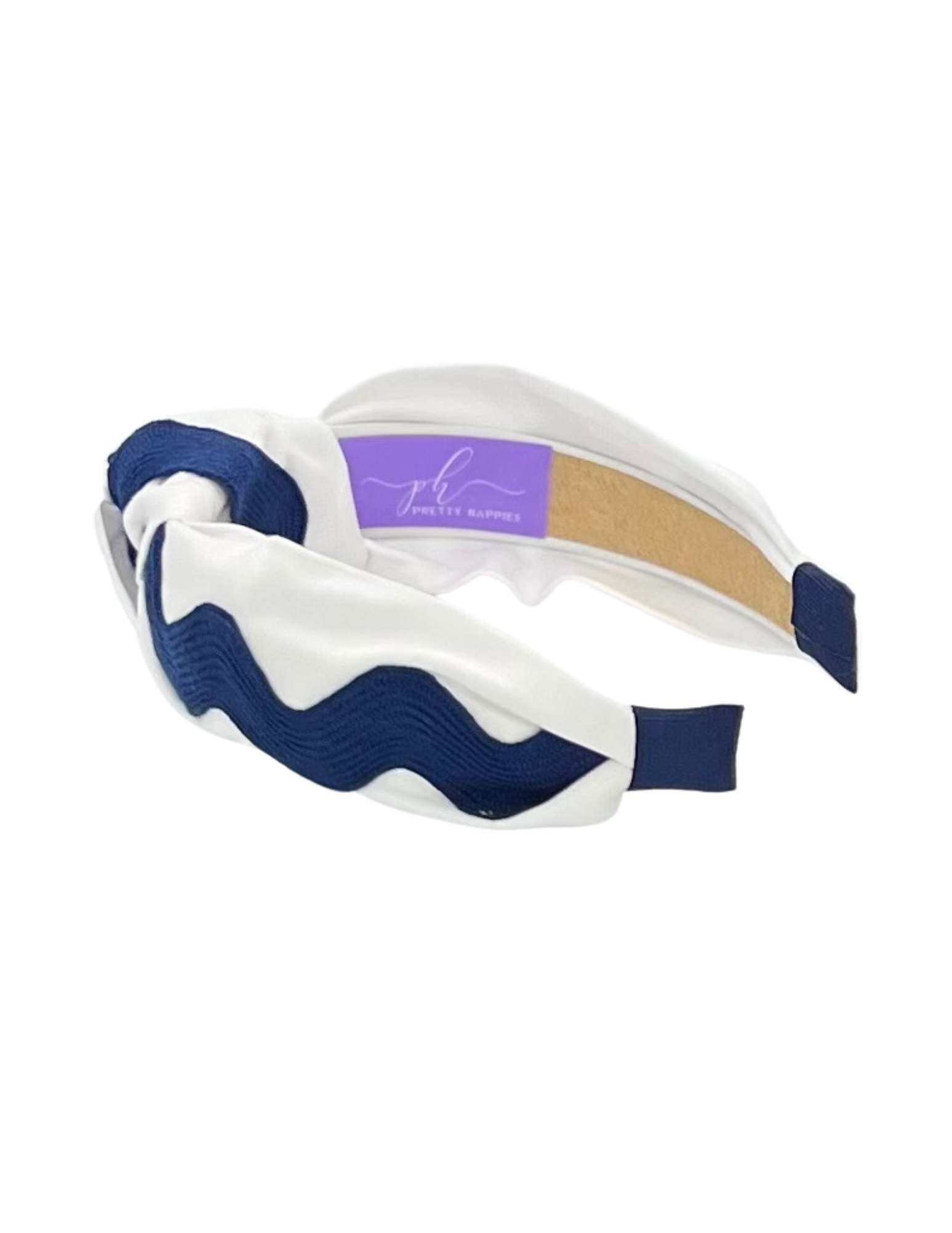 Navy Ric Rac on White