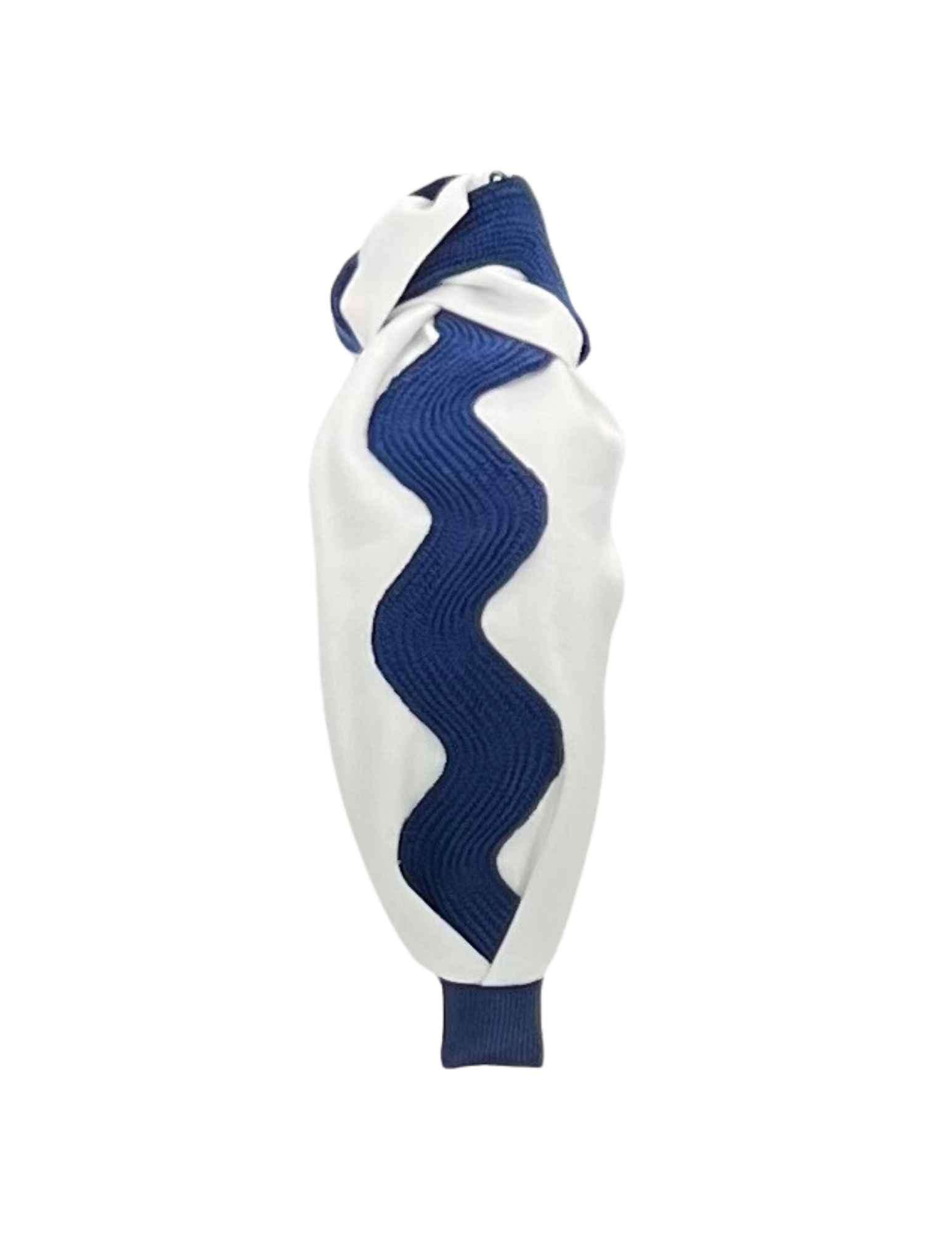 Navy Ric Rac on White
