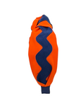 Load image into Gallery viewer, Navy Ric Rac on Orange
