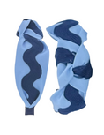Load image into Gallery viewer, Powder Blue with Navy Ric Rac
