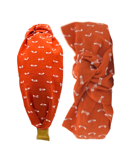 Burnt Orange Swiss Dot