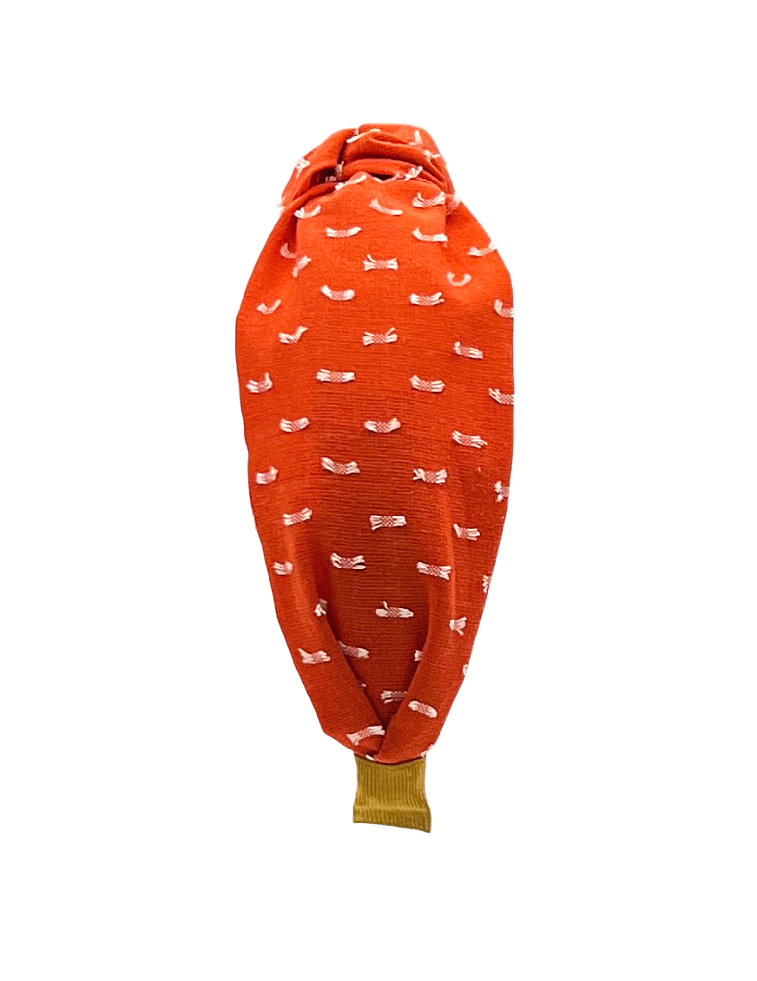 Burnt Orange Swiss Dot