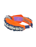 Load image into Gallery viewer, Orange with Navy Pearls
