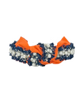 Load image into Gallery viewer, Orange with Navy Pearls
