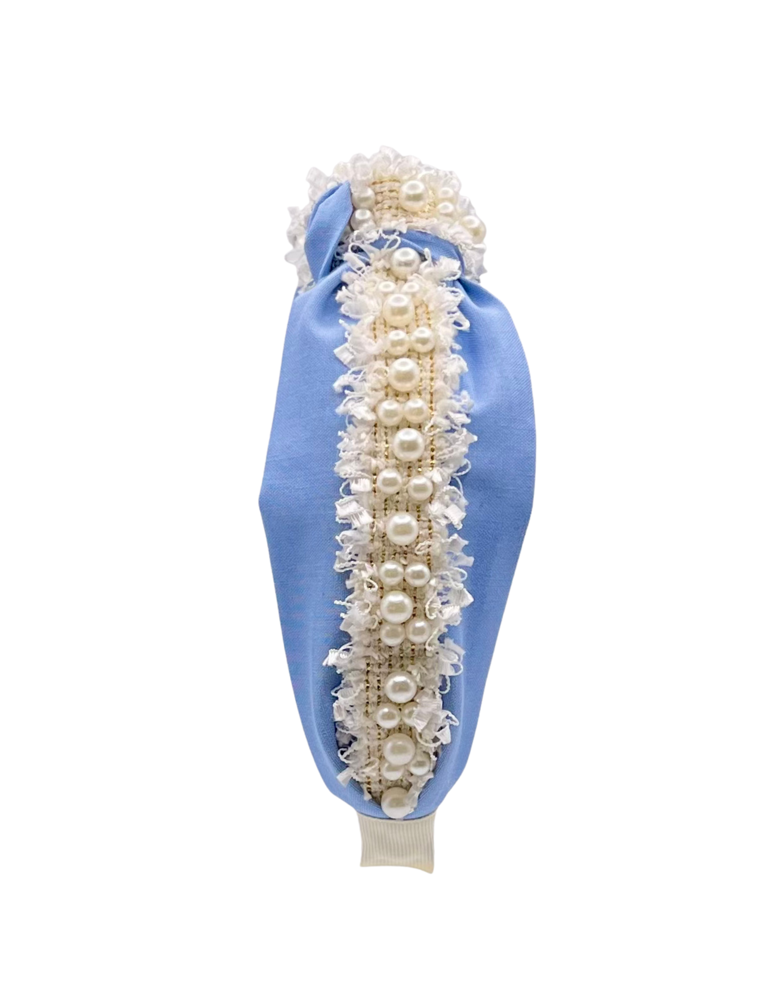 Light Blue with Pearl Trim