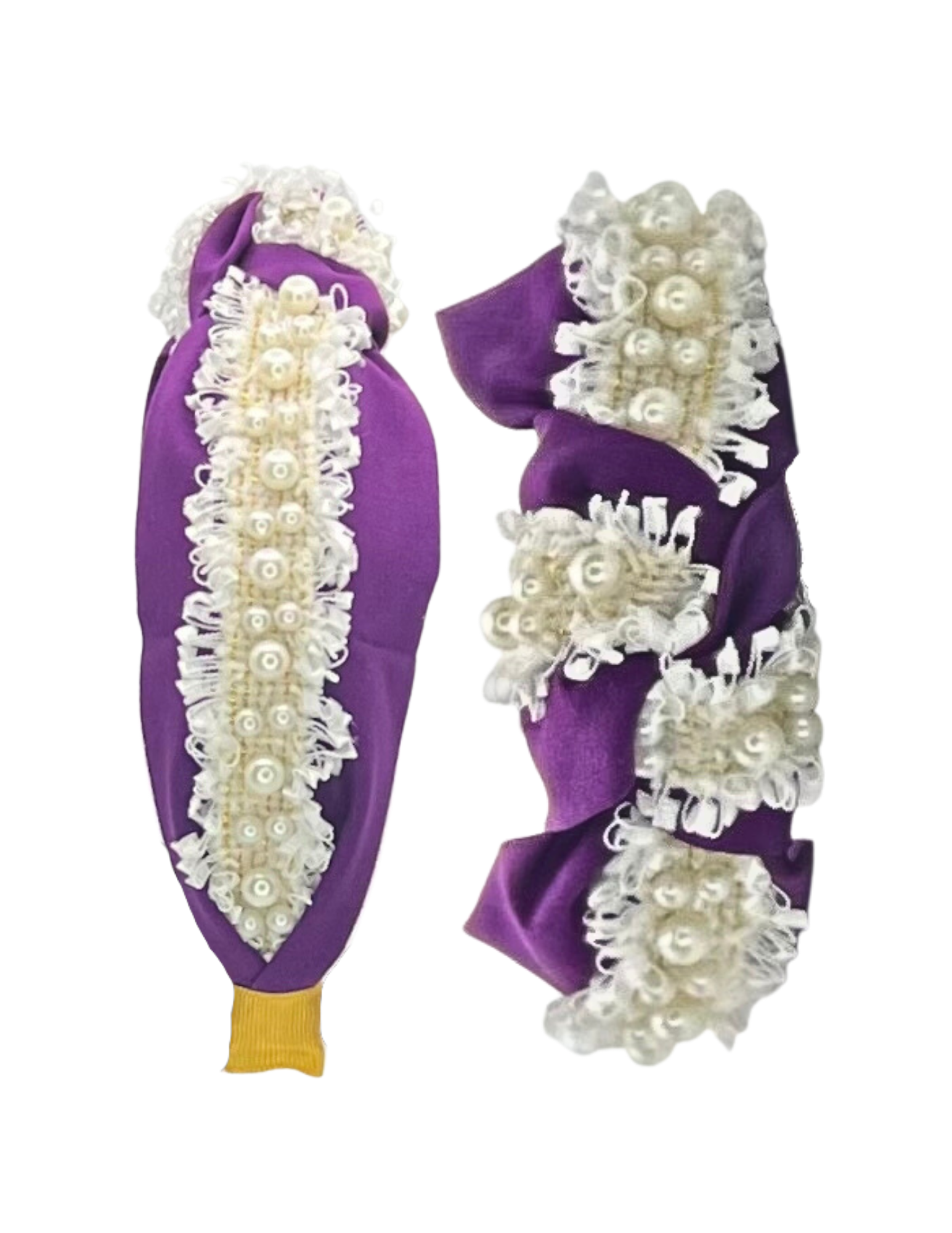 Purple with Pearl Trim