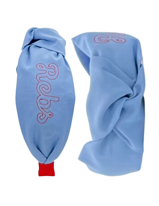 Rebs Monogram on Powder Blue