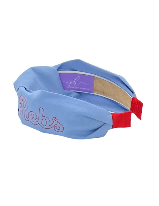 Rebs Monogram on Powder Blue
