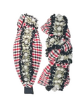 Load image into Gallery viewer, Red & Black Gingham with Pearls
