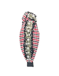 Load image into Gallery viewer, Red & Black Gingham with Pearls
