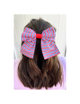 Load image into Gallery viewer, Red and Blue Gingham Bow
