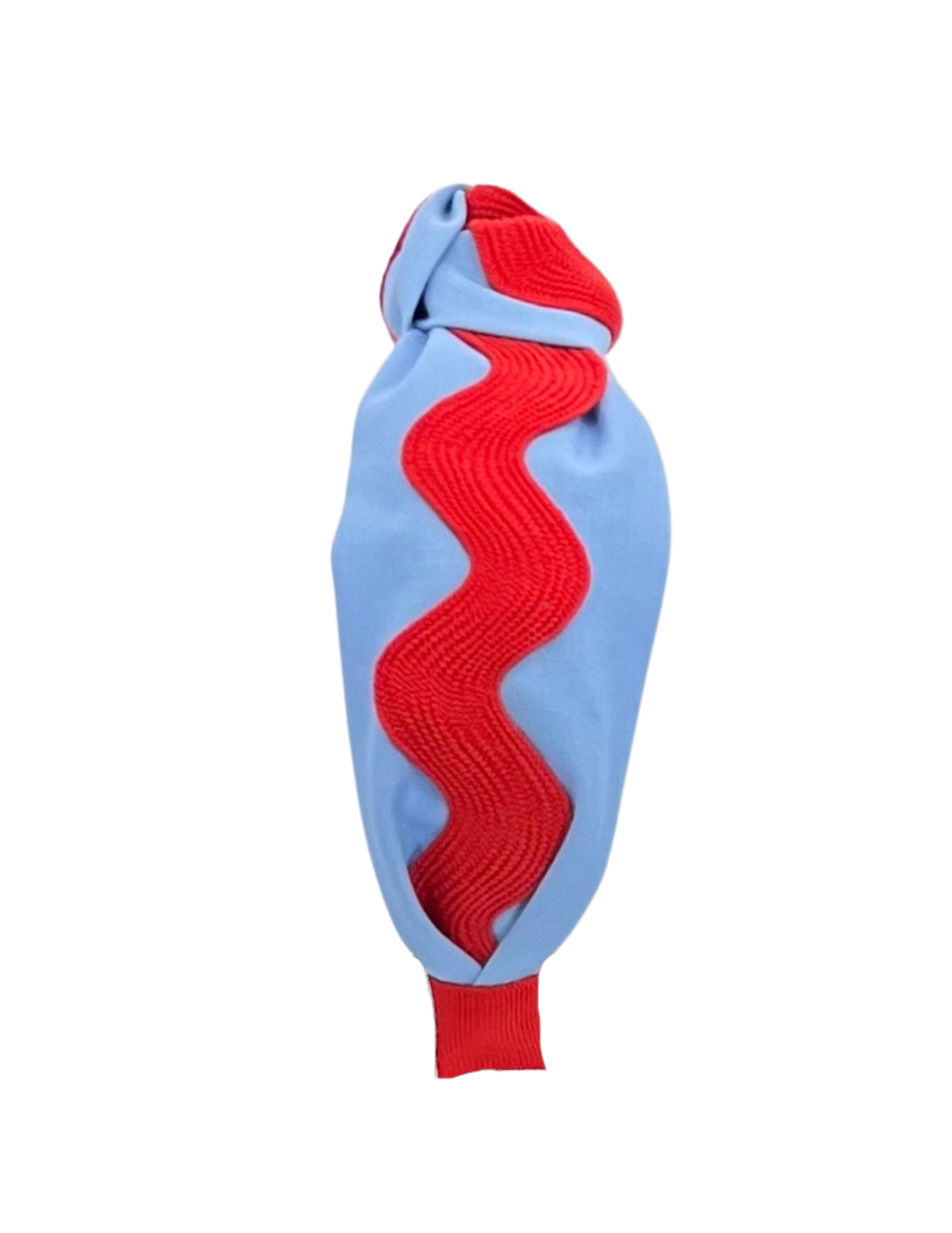 Red Ric Rac on Powder Blue