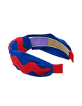 Load image into Gallery viewer, Red Ric Rac on Royal Blue
