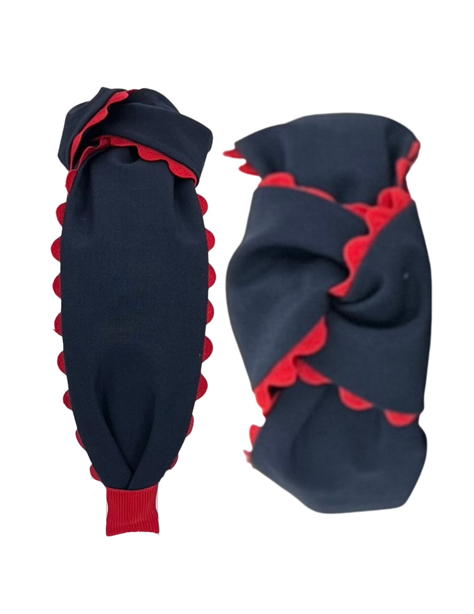 Red Scallop on Navy