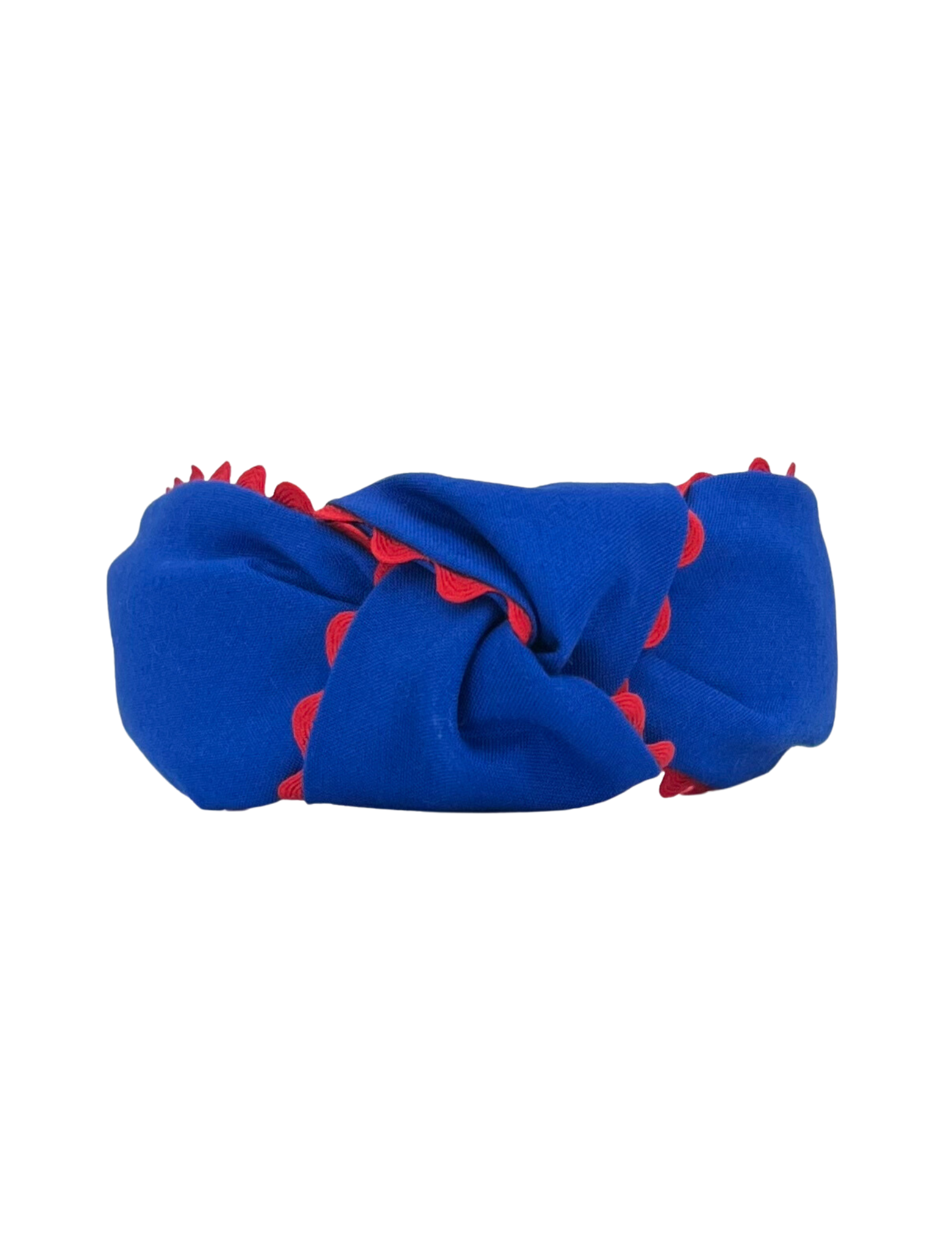Red Scallop on Royal Blue