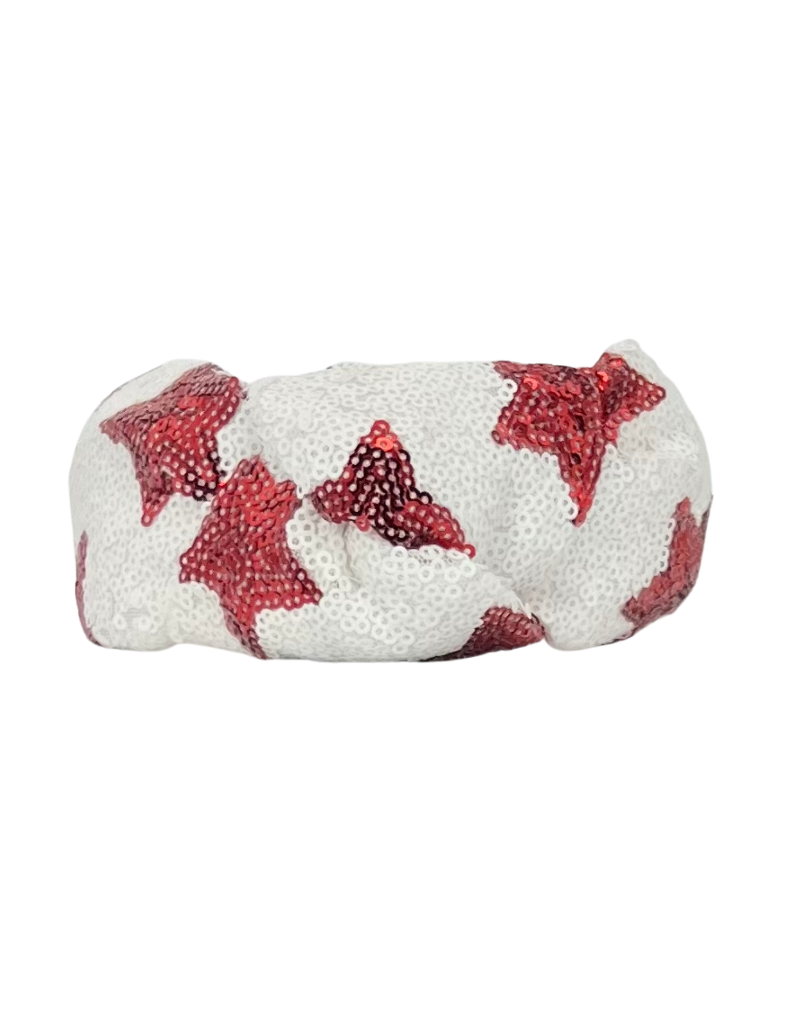Red Stars on White Sequins