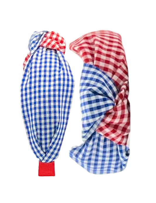 Red & Blue Gingham Twist