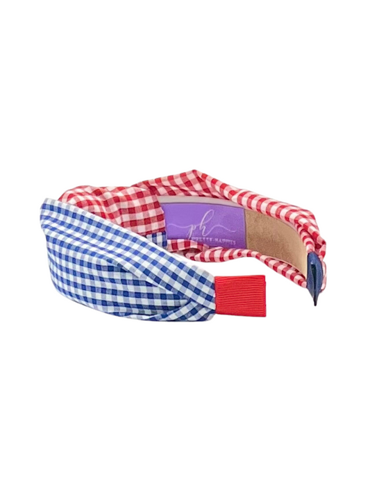 Red & Blue Gingham Twist