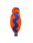 Load image into Gallery viewer, Royal Blue Ric Rac on Orange

