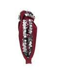 Load image into Gallery viewer, Sequin trim on Maroon
