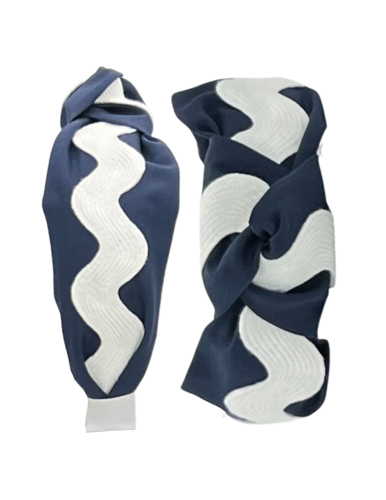 White Ric Rac on Navy