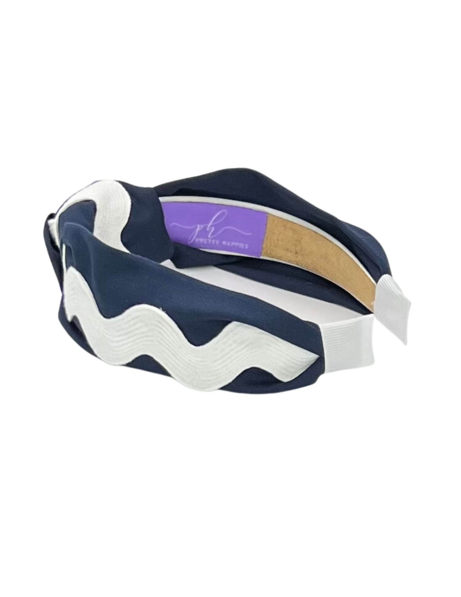 White Ric Rac on Navy