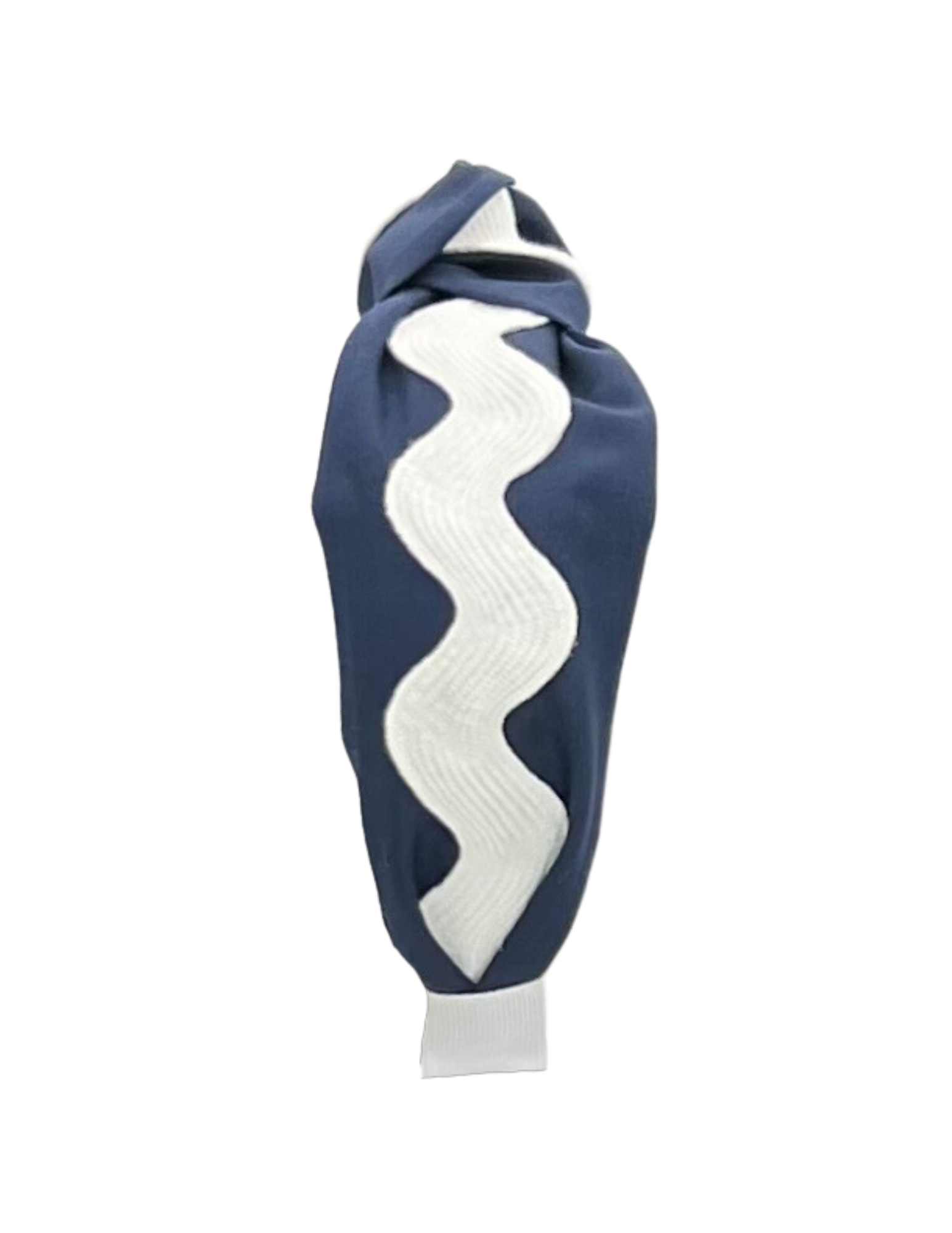 White Ric Rac on Navy