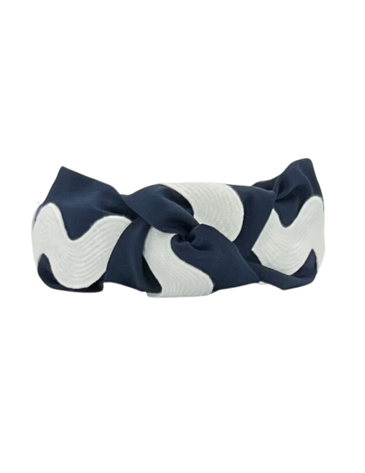 White Ric Rac on Navy