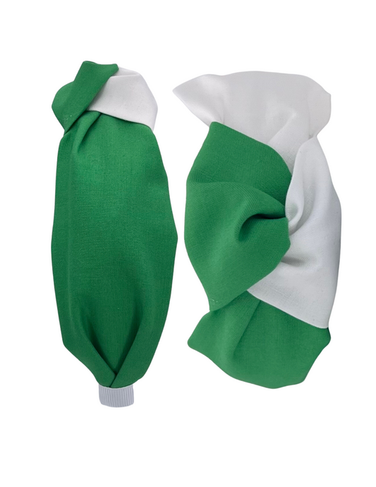 Green & White Twist Knot Headband