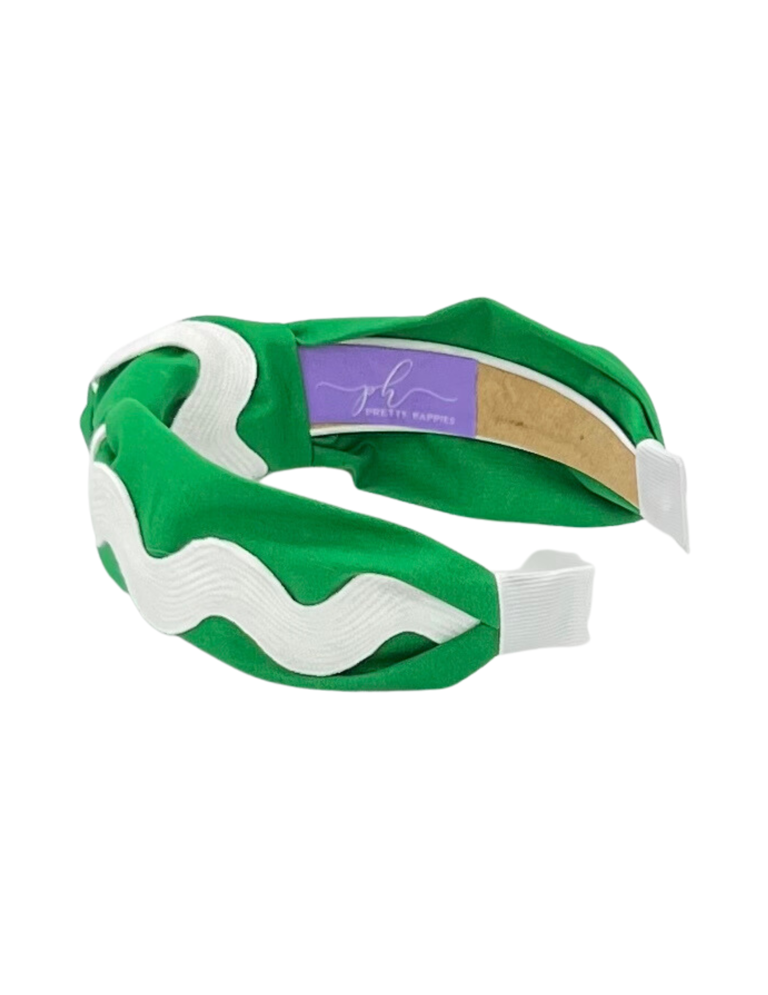 White Ric Rac on Green