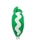 Load image into Gallery viewer, White Ric Rac on Green
