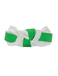 Load image into Gallery viewer, Green Ribbon on White Knot Headband
