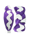 Load image into Gallery viewer, White Ric Rac on Purple
