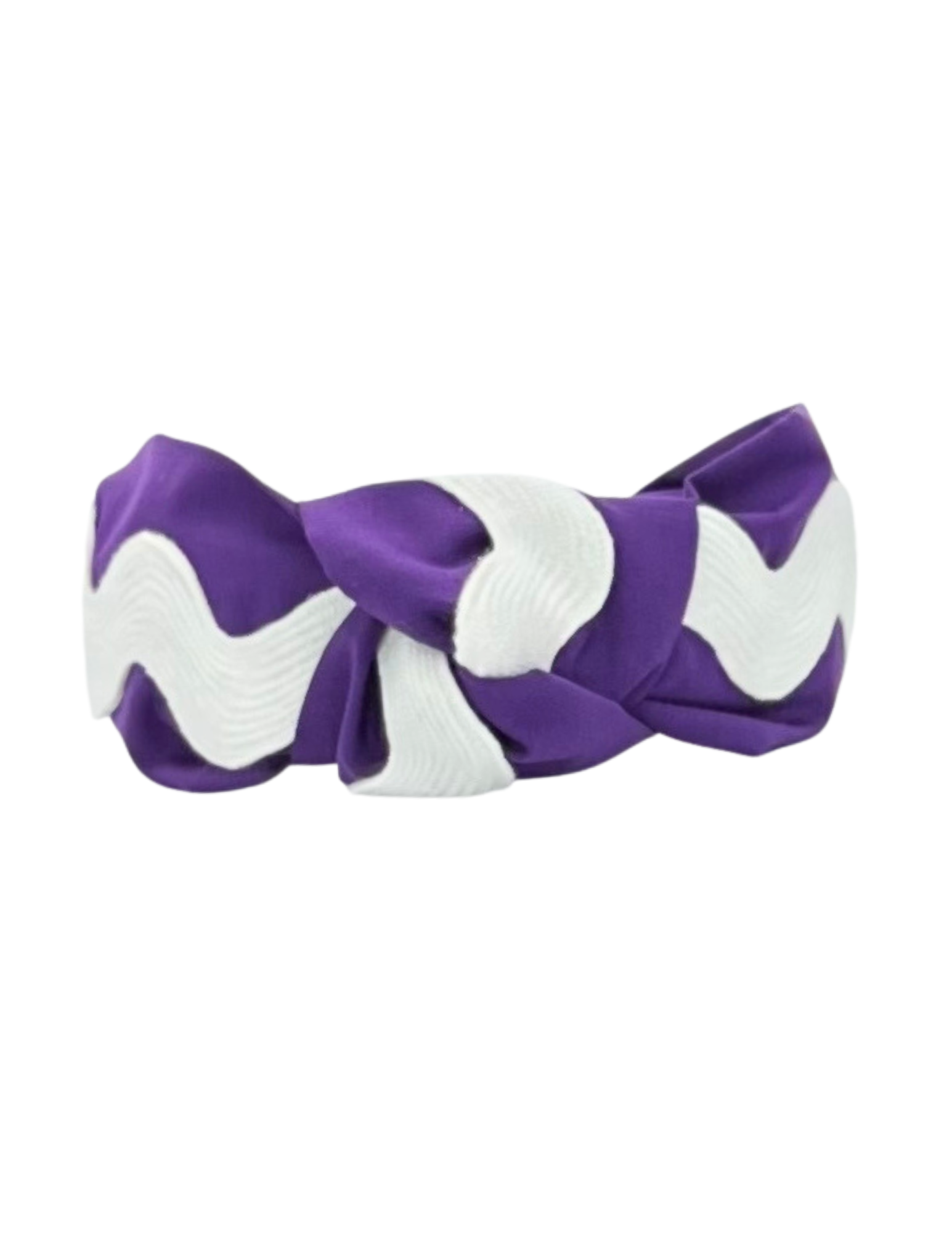 White Ric Rac on Purple
