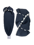 Load image into Gallery viewer, White Scallop on Navy
