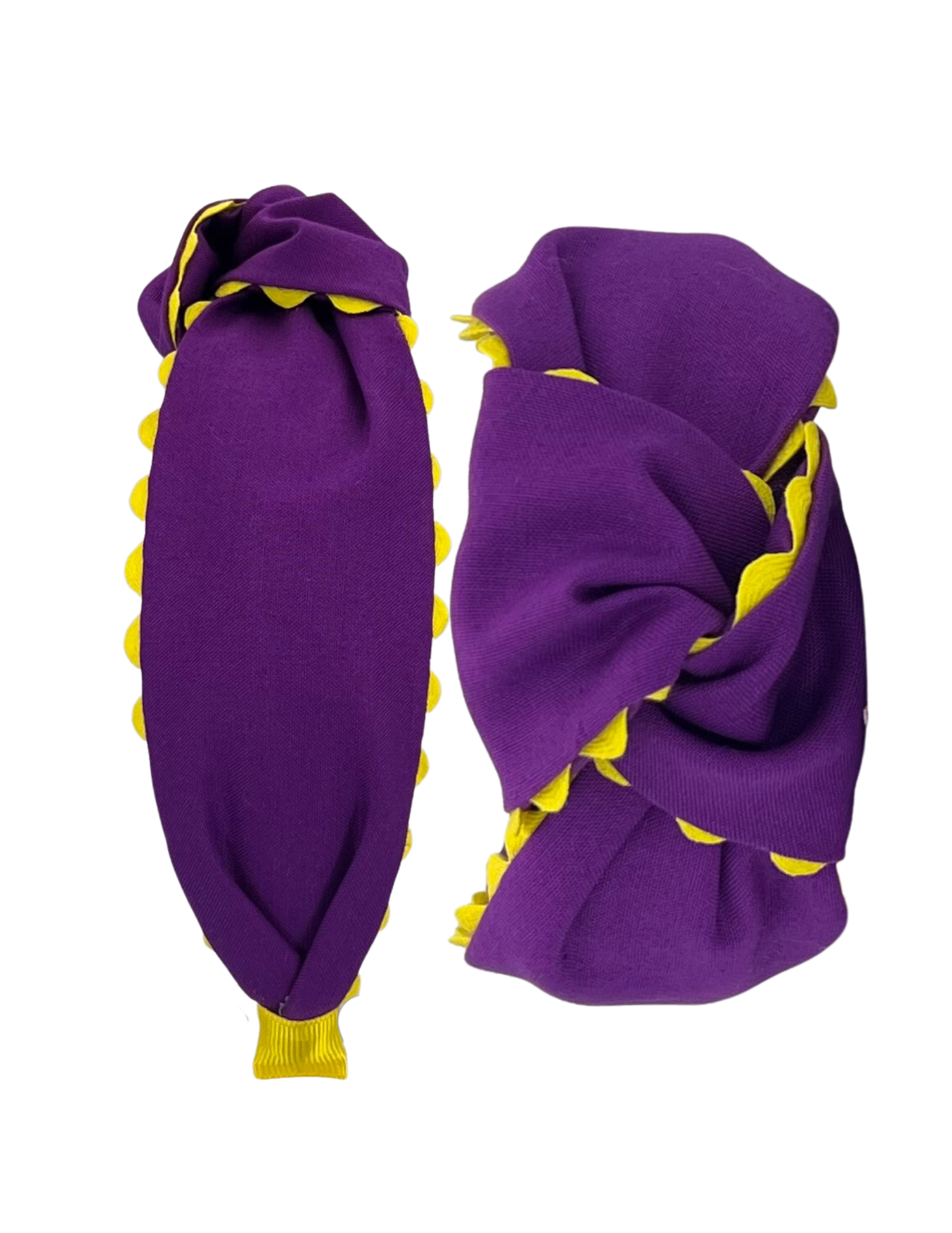 Yellow Scallop on Purple